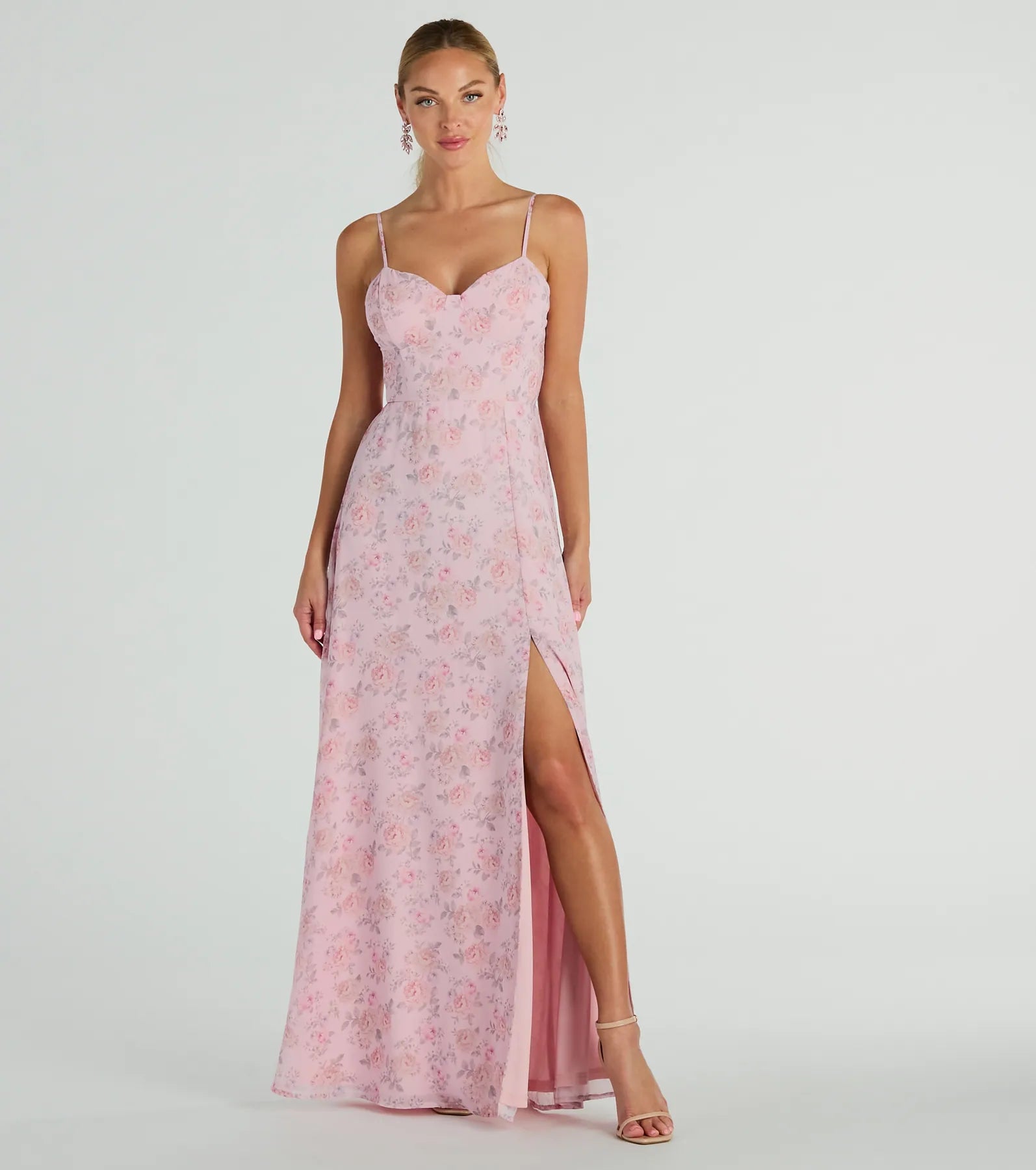 maxi dresses for summerMoment Of Beauty Lace Up Floral Maxi Dress