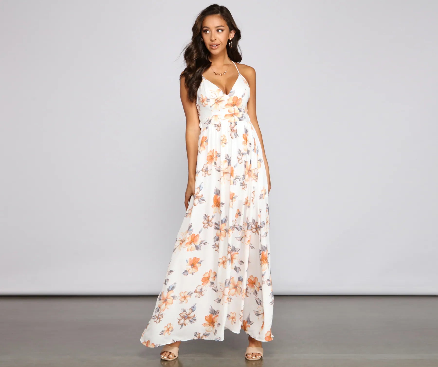 maxi dresses with embroidered patternsSpring Into Florals Maxi Dress