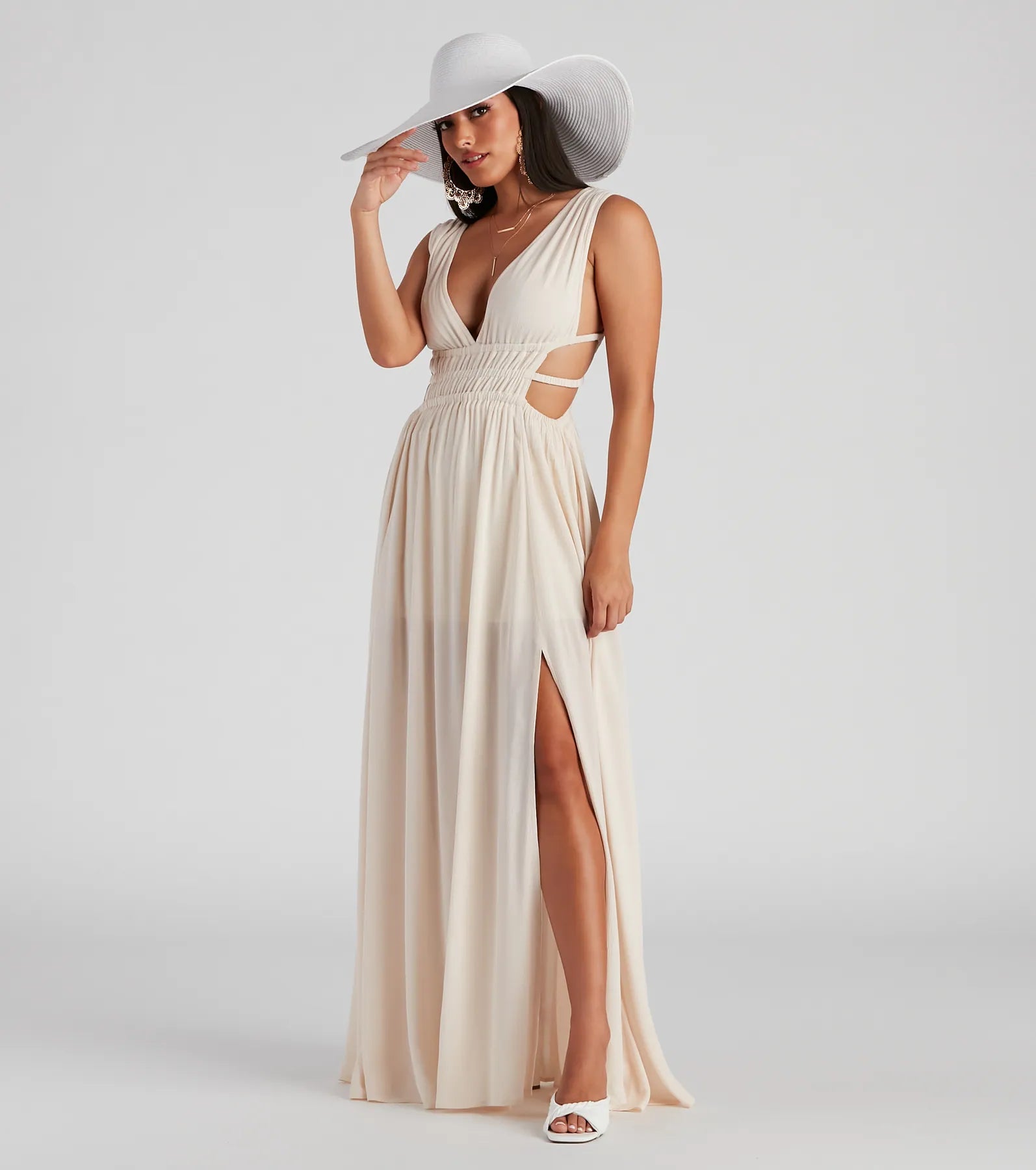 maxi dresses with sequined detailsDesert Vacay Sleeveless Maxi Dress