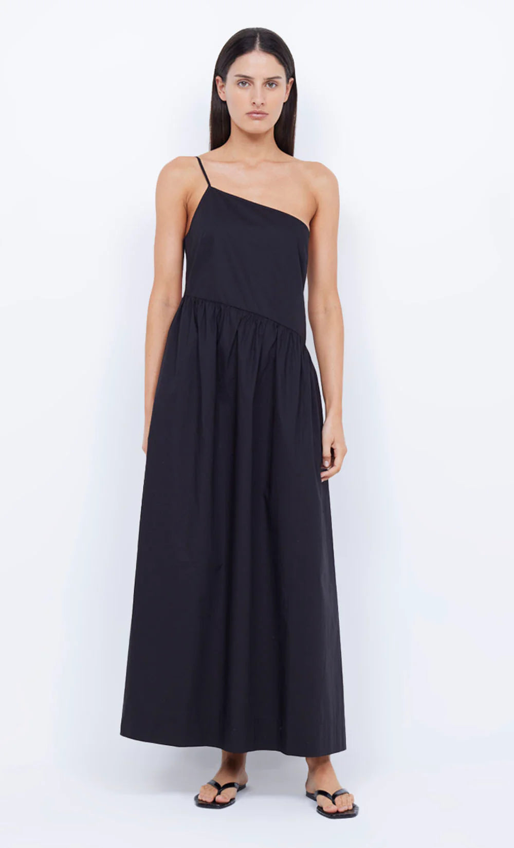 maxi dresses under $100LENNOX ONE SHOULDER MAXI DRESS- BLACK