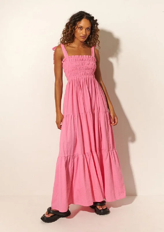 solid color maxi dressesLaura Maxi Dress - Pink