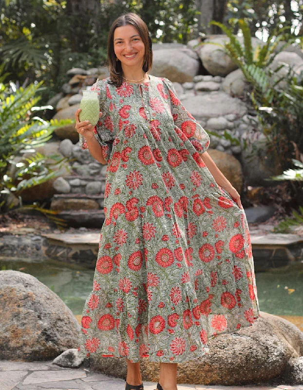 maxi dresses with embroidered patternsFlora Neera Maxi