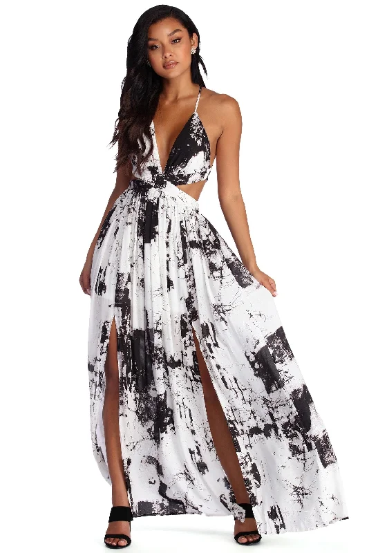 maxi dresses for casual strollsArtist's Muse Chiffon Maxi Dress