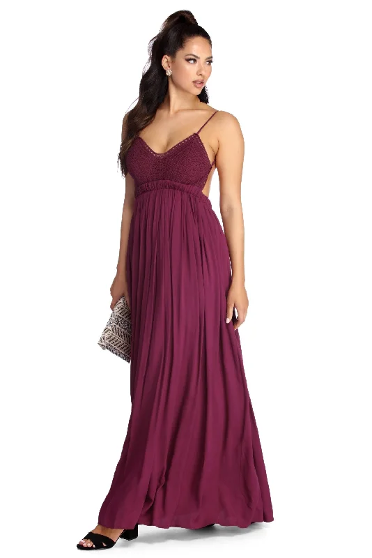 affordable maxi dressesCrochet Cutie Maxi Dress