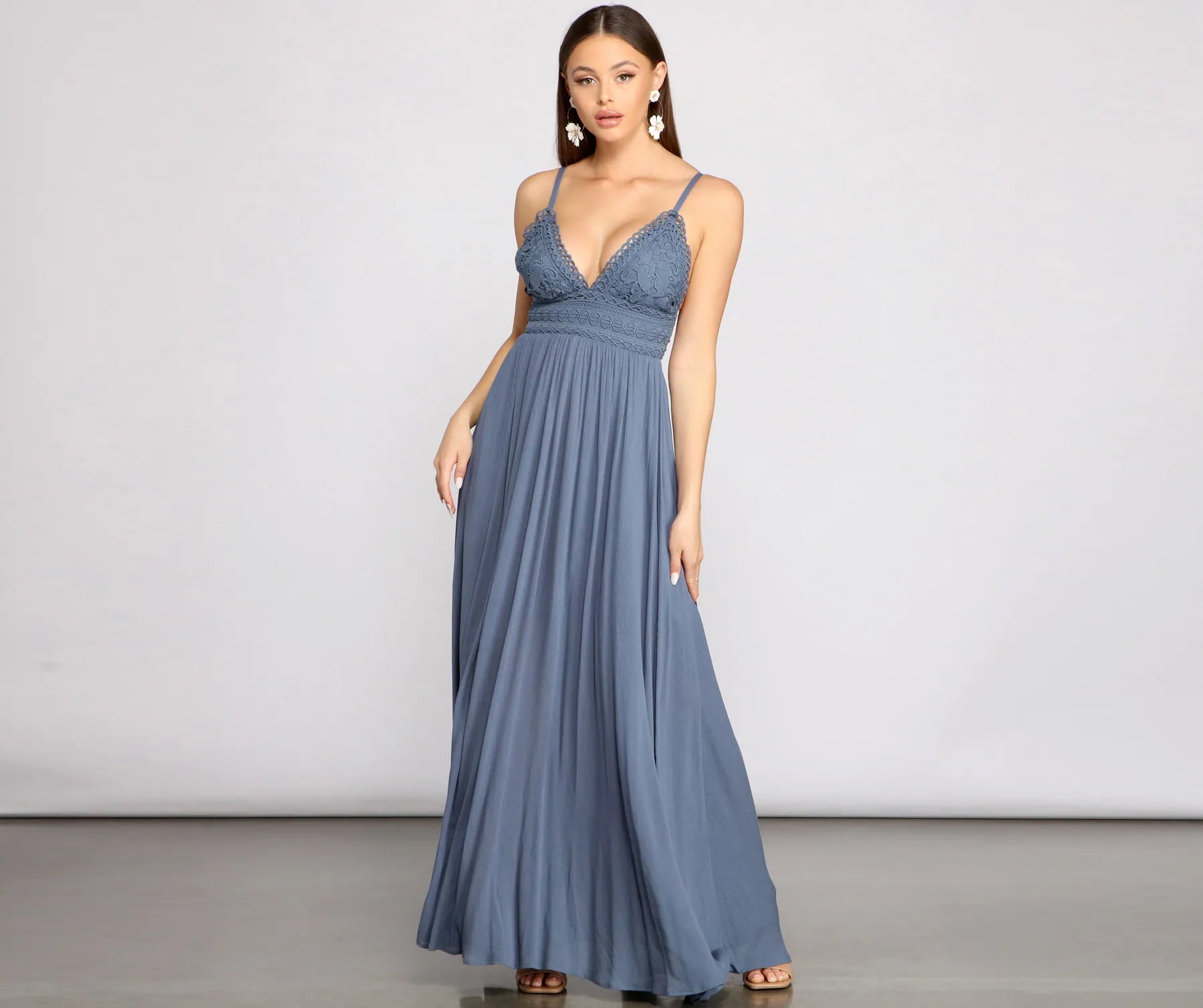 maxi dresses with low necklinesGo With The Flow Maxi Dress