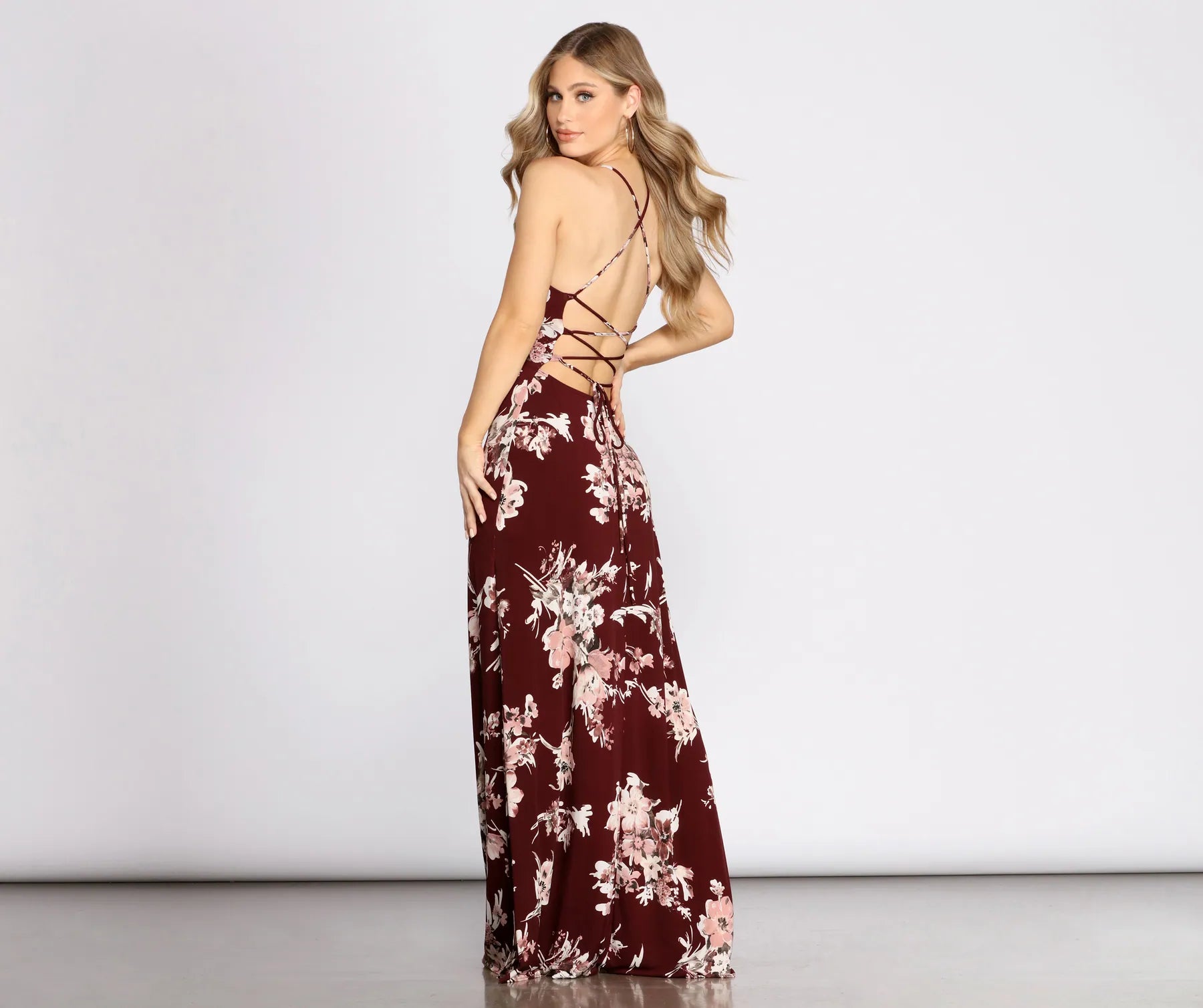 casual maxi dressesFine In Florals High Neck Maxi Dress