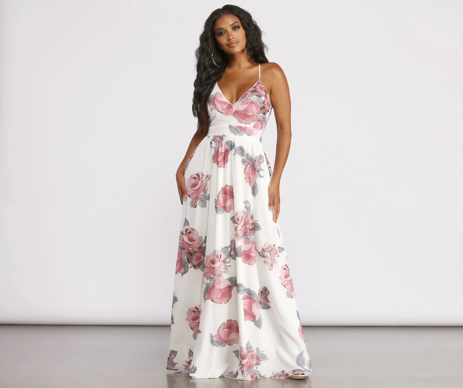 maxi dresses with mermaid silhouettesBloom With Beauty Maxi Dress