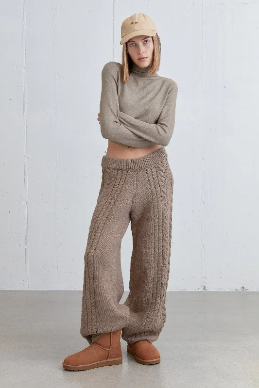 women's winter pantsCABLE KNIT PANT