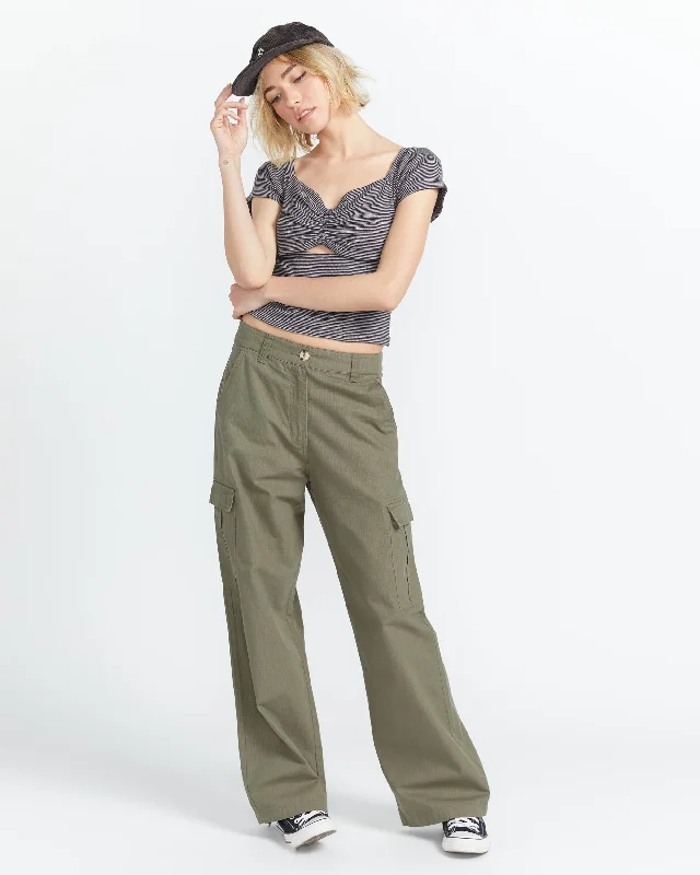 women's slim-fit pantsCargstone Pants - Army Green Combo