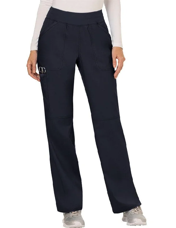 women's convertible pantsCherokee Workwear Revolution Women's Mid Rise Straight Leg Pull-on Petite Pant