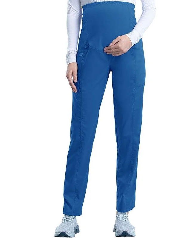 women's embroidered pantsCherokee Workwear Revolution Women's Slim Fit Maternity Petite Pant