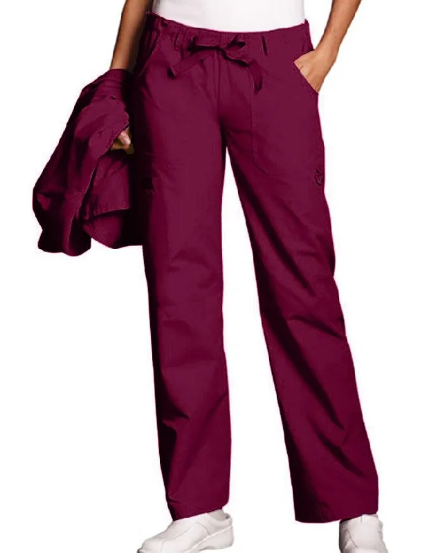 women's convertible pantsCherokee Workwear Women Petite Drawstring Scrub Pants