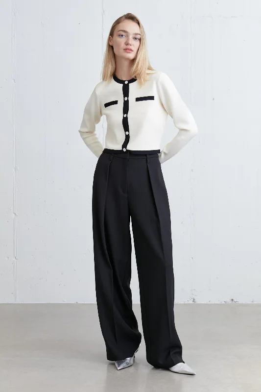 women's luxury pantsDOUBLE BELT LOOP DRESS PANT