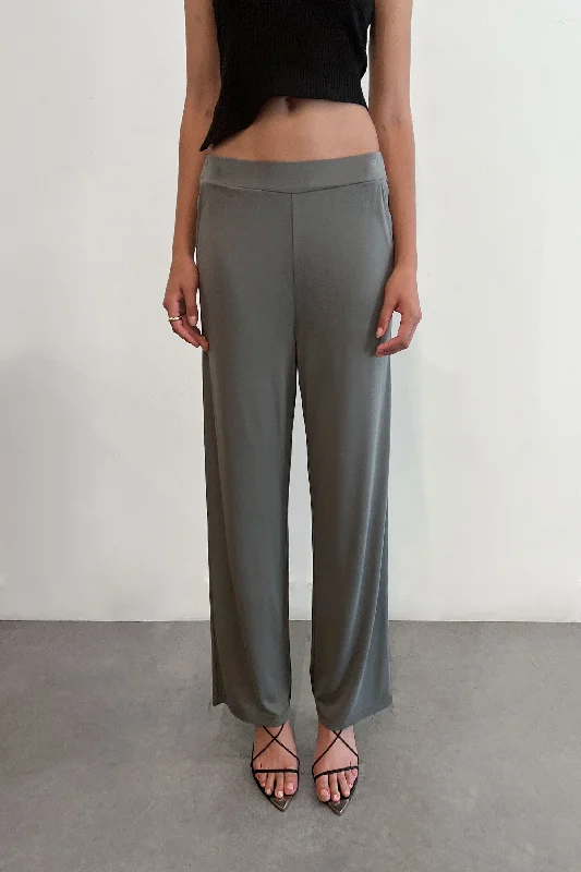 women's slim-fit pantsWIDE LEG KNIT PANT