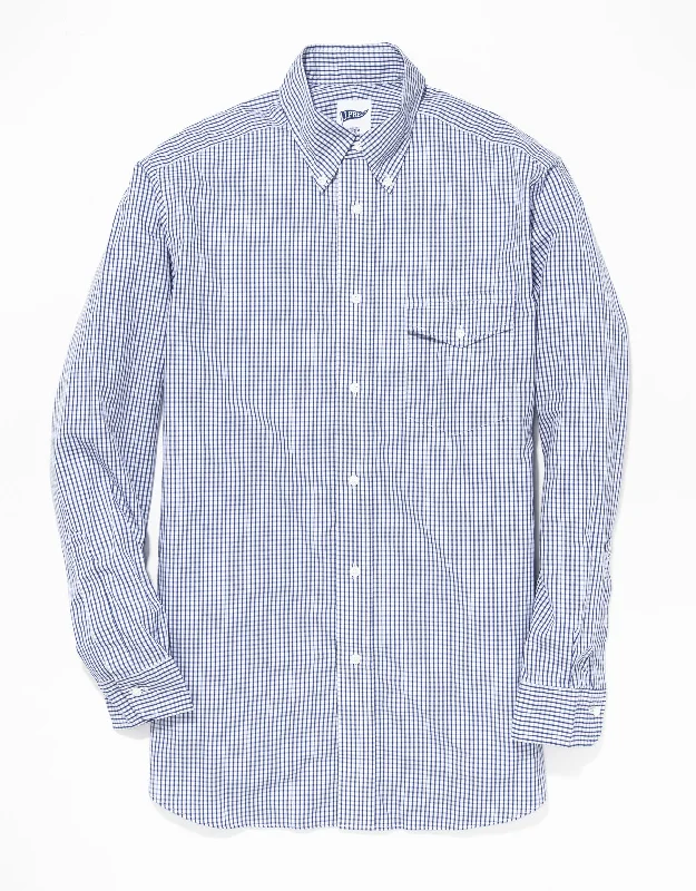 BLUE/WHITE GRID SHIRT - TRIM FIT