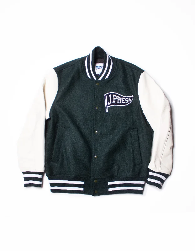 J. PRESS VARSITY JACKET - GREEN