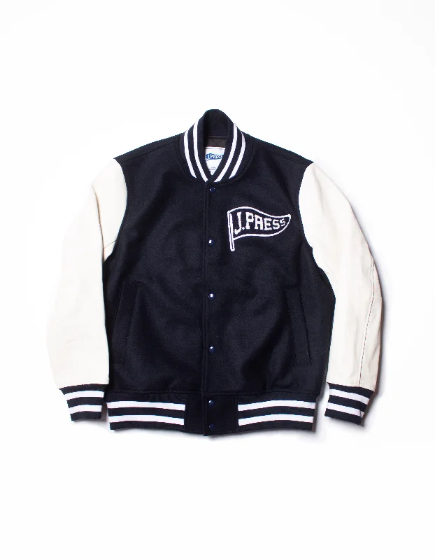 J. PRESS VARSITY JACKET - NAVY