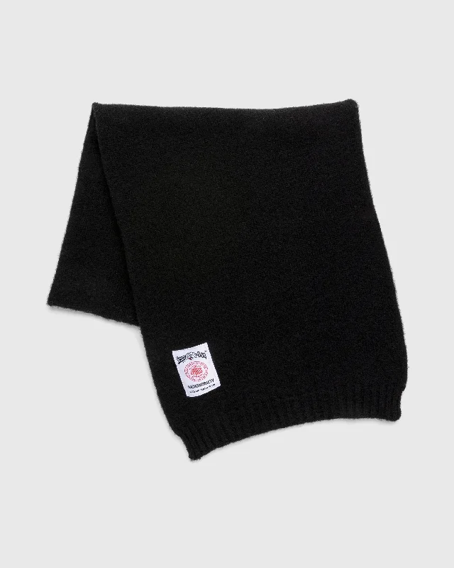 J. PRESS X HIGHSNOBIETY SHAGGY DOG MUFFLER - BLACK