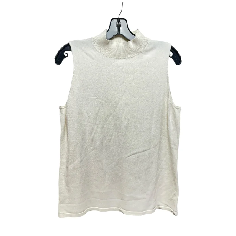 Top Sleeveless By Ann Taylor In White, Size: Xl