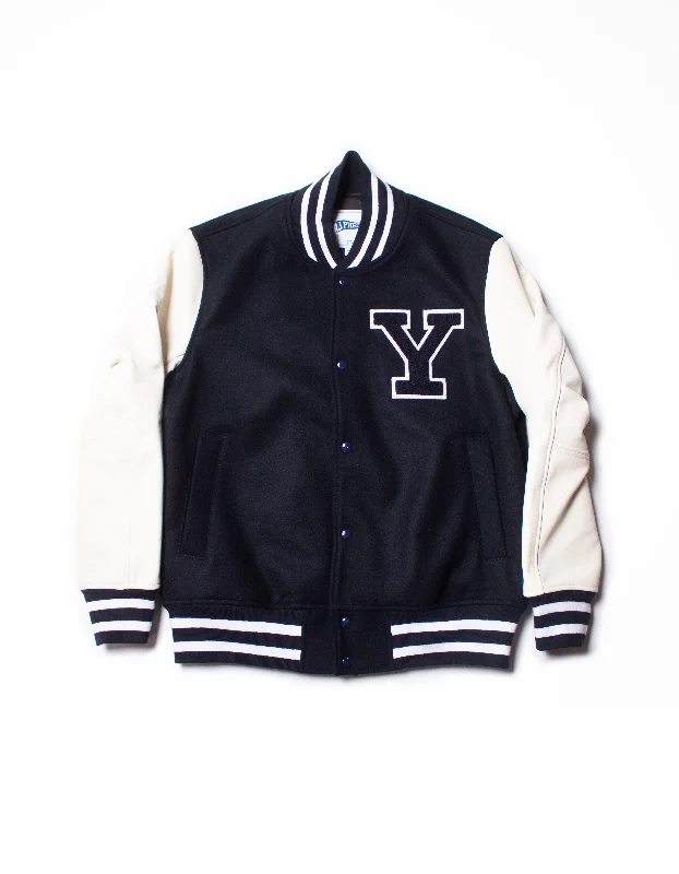 YALE VARSITY JACKET - NAVY