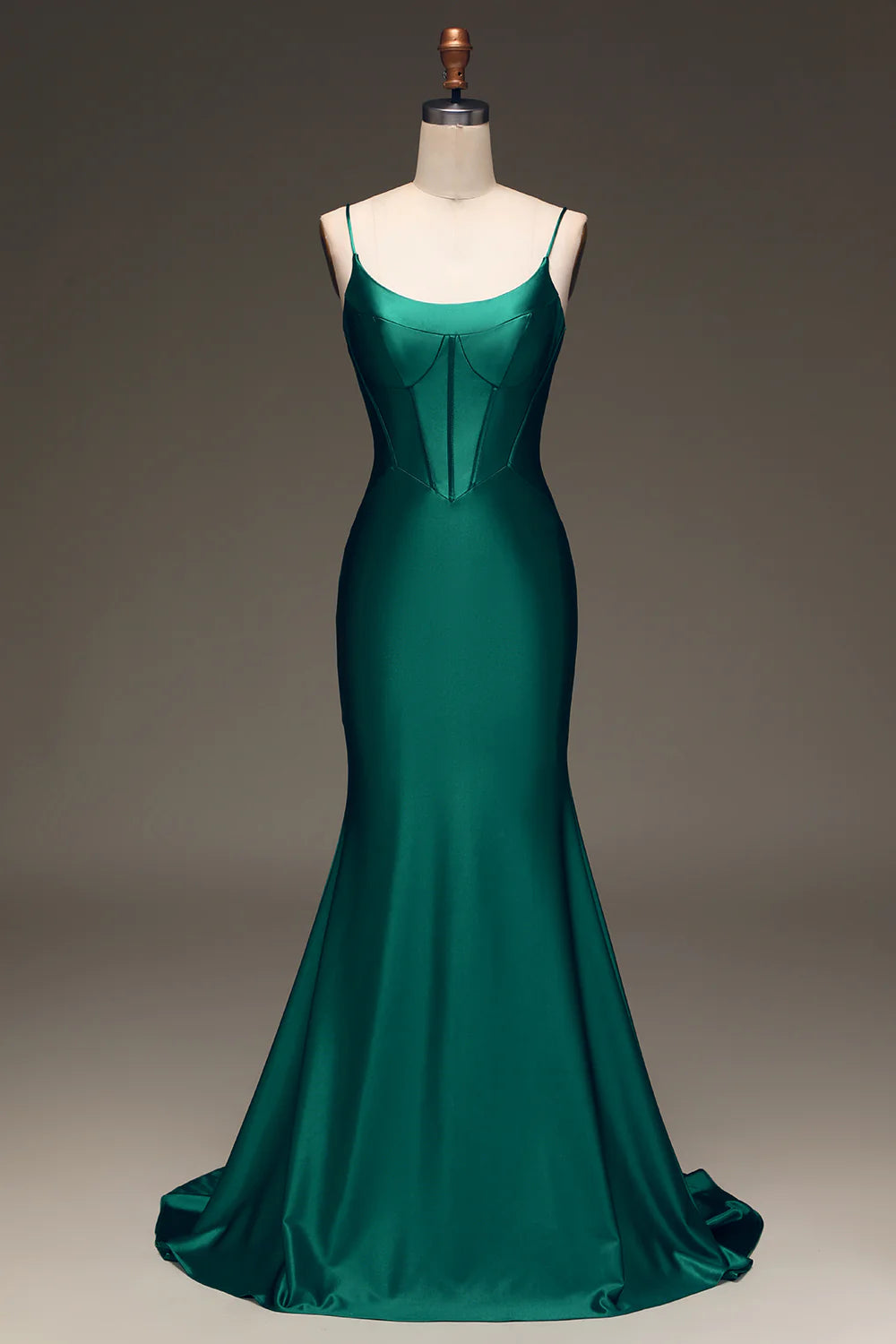 maxi prom dressesAmzcw Dark Green Mermaid Spaghetti Straps Long Prom Dress With Sleeveless prom dresses with long sleeves