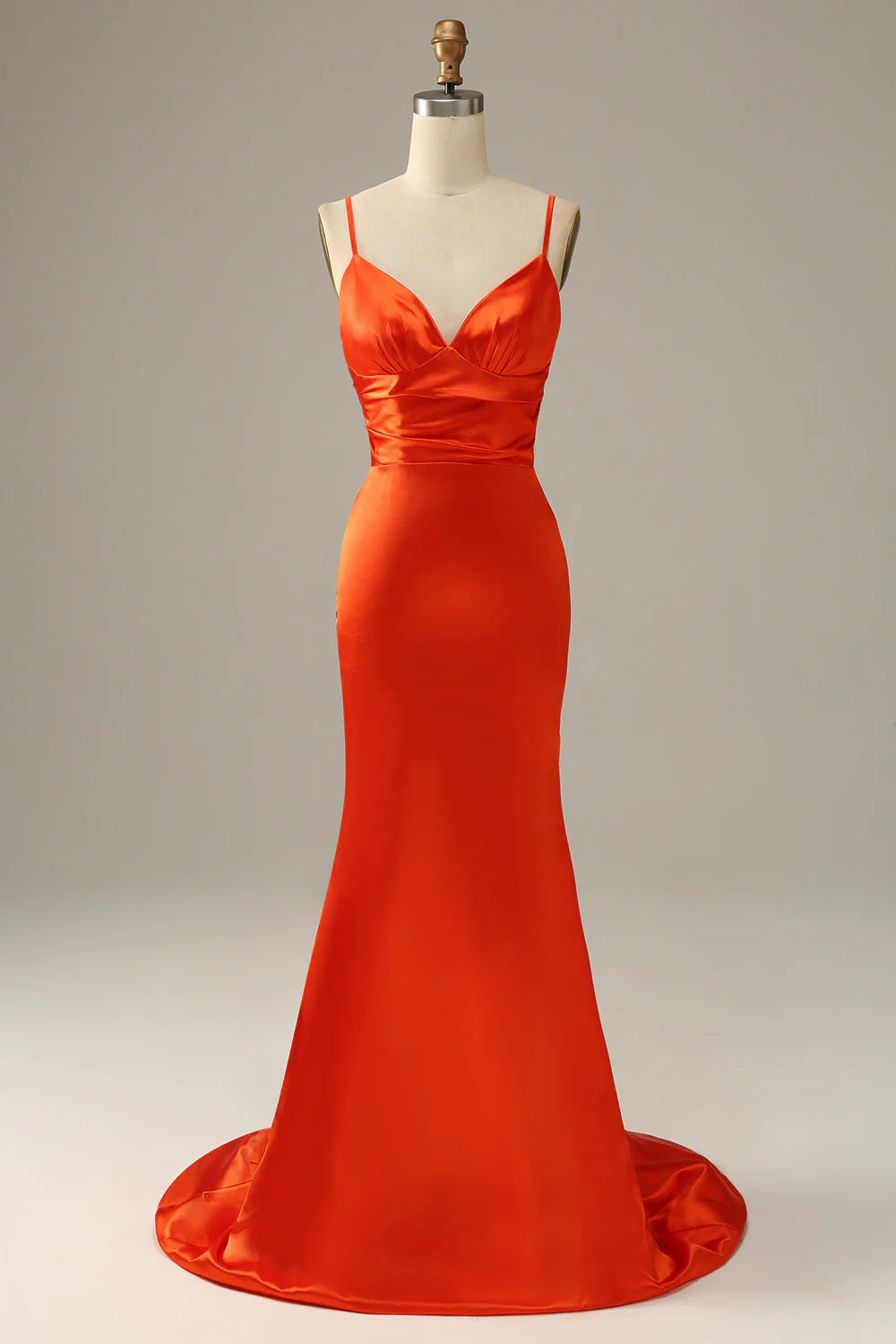 prom dress accessoriesAmzcw Orange Mermaid Spaghetti Straps Long Satin Prom Dress prom dresses with long sleeves