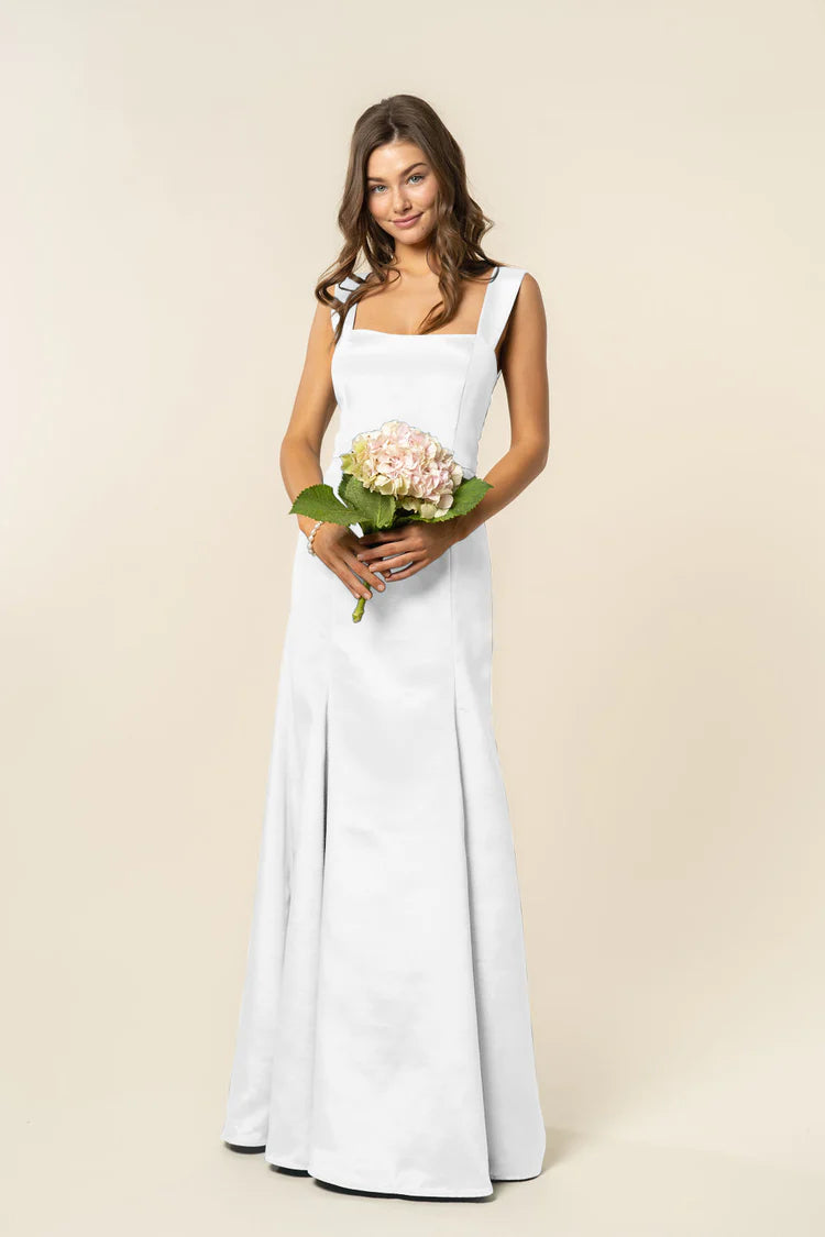 women's button-down high-slit skirts for weddingsBeckett Bodice With Trumpet Skirt in Classic Faille