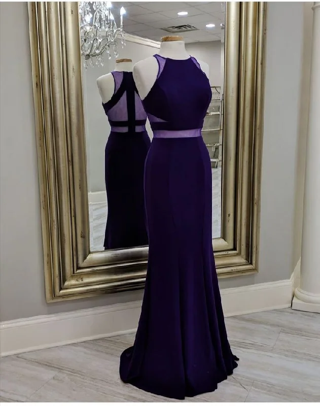 prom dresses for hourglass figuresDark Purple Prom Dress        S3683