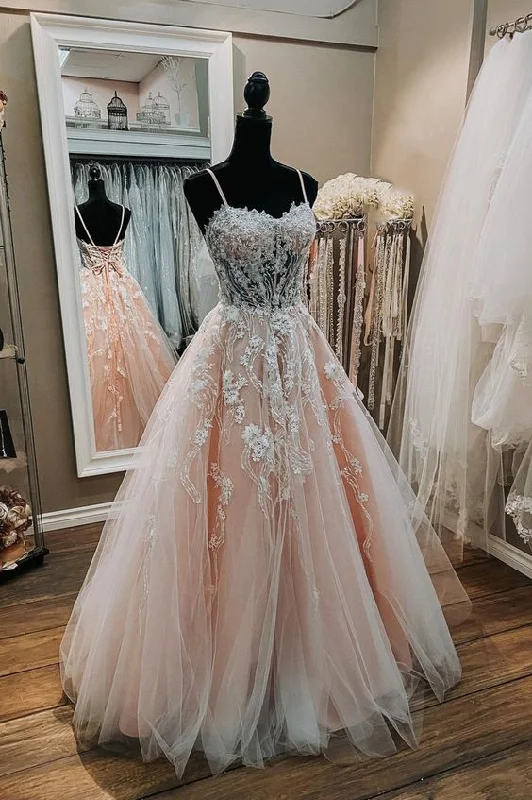 off-the-shoulder prom dressesSweetheart Neck Lace Long Prom Dresses, A-Line Formal Dresses      S4400